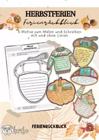 Vorschau - Arbeitsblätter - Meine Herbstferien | Ferien Rückblick | Malen und Schreiben - Deckblatt