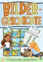 Vorschau - Arbeitsblätter - Kreatives Schreiben im Sommer - Bildergeschichte - Deckblatt