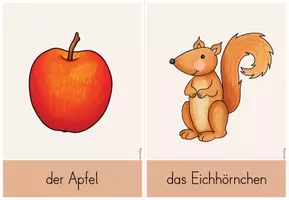Vorschau - Fördermaterial/Inklusion - Deutsch/ DaZ: 48 Wortschatzkarten für den Herbst (Kl.1-3) - Seite 2