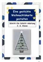 Vorschau - Mal- und Bastelvorlagen - Gestickte Weihnachtskarte gestalten: Schritt für Schritt - Deckblatt