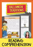 Vista previa - Hojas de trabajo - Halloween traditions: reading comprehension and grammar (inglés) - Portada