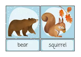 Vorschau - Präsentationen/Tafelbilder - Animals in winter - Flashcards - Seite 1