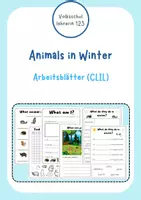 Vorschau - Arbeitsblätter - Animals in Winter - Arbeitsblätter (CLIL) - Deckblatt