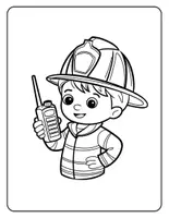 Vorschau - Mal- und Bastelvorlagen - 20 Feuerwehr-Ausmalbilder für Kinder - Seite 1