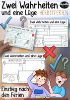 Vorschau - Spiele - Zwei Wahrheiten eine Lüge - Herbstferien Edition FREEBIE - Deckblatt