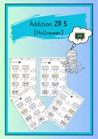 Vorschau - Arbeitsblätter - Addition ZR 5 - Halloween (Addieren, Ergänzen) - Deckblatt