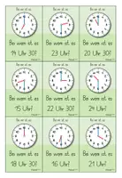 Vorschau - Stationenlernen - Lesespiel „Ich habe… wer hat…“ - Uhr - volle/halbe Stunden - Spiel 2 - 2. Uhrzeit „21 Uhr/21 Uhr 30“ - Seite 3