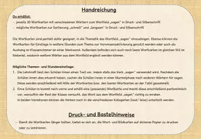 Vorschau - Merkblätter - Wortkarten - Wortfeld "sagen" (Klasse 2-4) - Seite 1