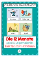 Vorschau - Spiele - Die 12 Monate Spiel & Legematerial. Karten zum Ordnen - Deckblatt