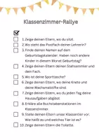 Vorschau - Anderer Materialtyp - Klassenzimmer-Rallye zum Kennenlernen mit den Eltern - Seite 1
