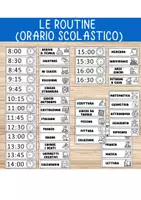 anteprima - Flashcard - Le routine con orario scolastico (scuola primaria) - Pagina di copertina
