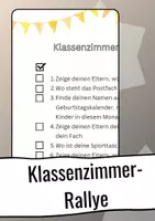 Vorschau - Anderer Materialtyp - Klassenzimmer-Rallye zum Kennenlernen mit den Eltern - Deckblatt