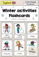 Vorschau - Mal- und Bastelvorlagen - Winter activities & Winter sports Verben - Materialpaket - Englisch - Seite 1