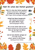 Vorschau - Arbeitsblätter - Herbstgedicht und Domino "Habt ihr schon den Herbst gesehen?" - Seite 1