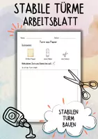 Vorschau - Arbeitsblätter - Stabile Türme aus Papier - Deckblatt