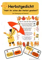 Vorschau - Arbeitsblätter - Herbstgedicht und Domino "Habt ihr schon den Herbst gesehen?" - Deckblatt