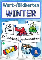 Vorschau - Bildkarten - Wort- & Bildkarten - Winter Wortschatz - Deutsch, DaZ, DaF - Deckblatt
