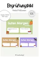 Vorschau - Präsentationen/Tafelbilder - Digitales Tafelbild - Begrüßungsbild (Herbst/Halloween) - Deckblatt