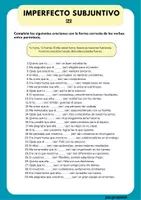 Vista previa - Hojas de trabajo - VERBO SER PRETÉRITO IMPERFECTO DE SUBJUNTIVO HOJAS DE TRABAJO - página 3