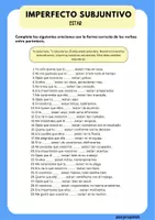 Vista previa - Hojas de trabajo - VERBO ESTAR PRETÉRITO IMPERFECTO DE SUBJUNTIVO HOJAS DE TRABAJO - página 1