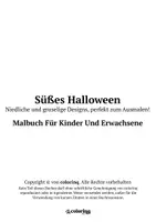 Vorschau - Arbeitsblätter - Süßes Halloween ➜ Ausmalbilder (55 Malvorlagen) - Süßes Halloween - Seite 1