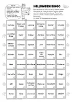 Vorschau - Spiele - Halloween Bingo Deutsch als Zweitsprache - Seite 2