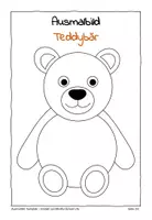 Vorschau - Arbeitsblätter - Bär/ Teddybär Ausmalbild - kostenlos / Kostenloses Ausmalbild (für Kindergarten/ Kita/ Vorschule/ 1. Klasse) - Seite 2