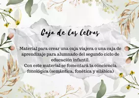 Vista previa - Refuerzo / NEE / Materiales de apoyo - Caja viajera de las letras - E.Infantil - Portada