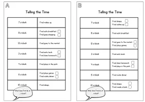 Vorschau - Arbeitsblätter - Telling the time: Information Gap Activity - Seite 1