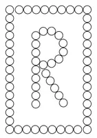 Vorschau - Arbeitsblätter - Buchstabe R: Vorlage zum Stempeln und Anmalen - Seite 1