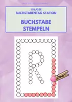 Vorschau - Arbeitsblätter - Buchstabe R: Vorlage zum Stempeln und Anmalen - Deckblatt