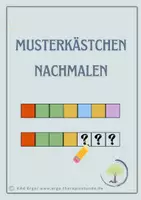 Vorschau - Arbeitsblätter - Musterkästchen nachmalen, mit Vorlagenblatt - Deckblatt