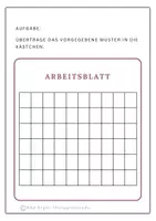 Vorschau - Arbeitsblätter - Musterkästchen nachmalen, mit Vorlagenblatt - Seite 1