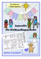 Vorschau - Mal- und Bastelvorlagen - Leporello Die Weihnachtsgeschichte - Deckblatt