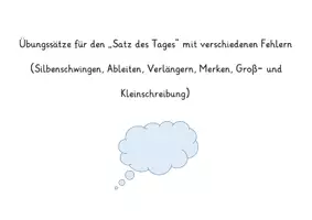 Vorschau - Arbeitsblätter - Übungssätze zu den Rechtschreibstrategien - Deckblatt