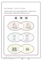 Vorschau - Arbeitsblätter - Größen vergleichen->größer, kleiner oder gleich? - Seite 1