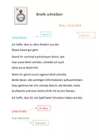 Vorschau - Arbeitsblätter - Vorlage zum Thema "Briefe schreiben" - Seite 1