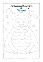 Vorschau - Arbeitsblätter - Schwungübungen Winter: Pinguine (für Vorschule, Kindergarten/ Kita) - Seite 3