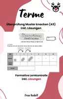 Vorschau - Arbeitsblätter - Lernkontrolle Muster knacken - Einstieg Terme - Mathe - Deckblatt