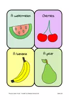 Vorschau - Arbeitsblätter - Picture cards: Fruits (Englisch) - Seite 2