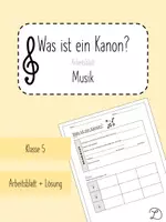 Vorschau - Arbeitsblätter - Musik - Was ist ein Kanon? - Deckblatt