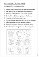 Vorschau - Arbeitsblätter - Leseblätter - Laternenfest / Sankt Martin - Seite 1