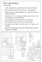 Vorschau - Arbeitsblätter - Leseblätter - Laternenfest / Sankt Martin - Seite 3
