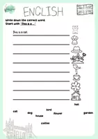 Vorschau - Arbeitsblätter - English Starter Worksheet - colours and first vocabulary - Seite 1