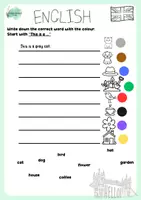 Vorschau - Arbeitsblätter - English Starter Worksheet - colours and first vocabulary - Seite 2