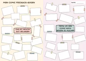 Vorschau - Arbeitsblätter - Comic Feedback-Bogen & Kriterien - Deckblatt