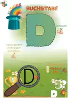 Vorschau - Arbeitsblätter - Buchstabenheft D - spielerisch den Buchstaben D entdecken - Deckblatt