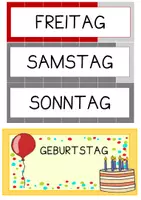 Vorschau - Bildkarten - Kalender für die Tafel - Datum, Jahreszeiten und Geburtstag - Seite 3