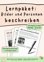 Vorschau - Unterrichtsreihen - Materialpaket: Bilder & Personen beschreiben (wachsend) - Deckblatt