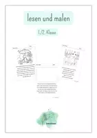 Vorschau - Arbeitsblätter - lesen und malen Arbeitsblätter - Deckblatt